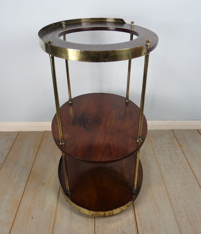 A Campaign Brass-Mounted Mahogany Occasional TableWashstand (18).JPG
